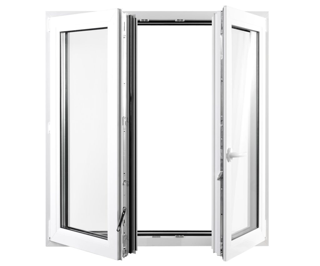 Tofløyet sidesving med vipp PVC-vindu